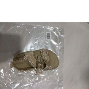 Cork Bottom Glitter Gold Size 7 Girls Carters